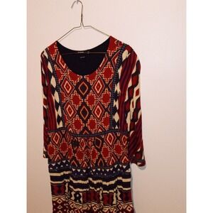 Desigual Small Fit Flare Multi Color Long Sleeve Knee‎ Length Tunic